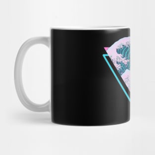 Vaporwave Aesthetic Great Wave Off Kanagawa Mug